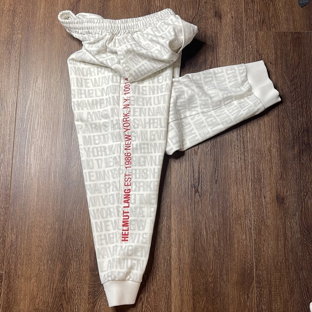 Helmut Lang White printed lounge pants M - Picture 8 of 13